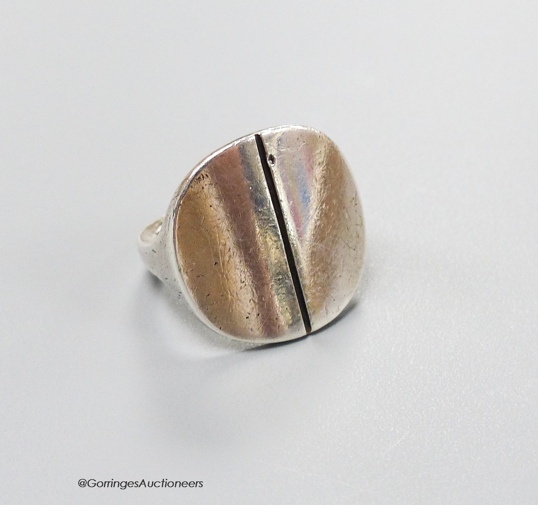A Georg Jensen 925 sterling ring, design no. 101?, size L, 10.1 grams.